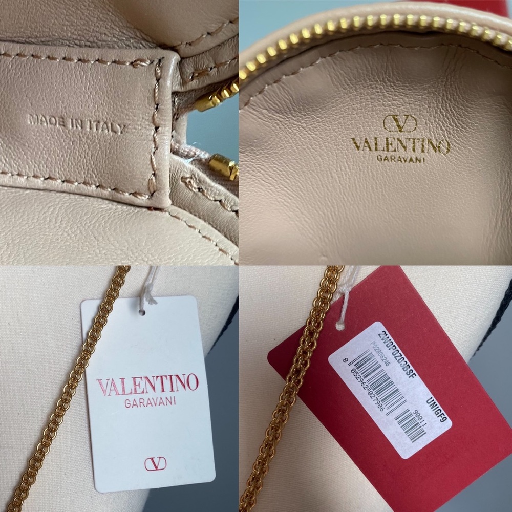 1st Prize 🏆 HP VALENTINO GARAVANI ROMAN STUD PURSE ROSE CANNELLE NEW SOLD OUT! - Picture 14 of 15